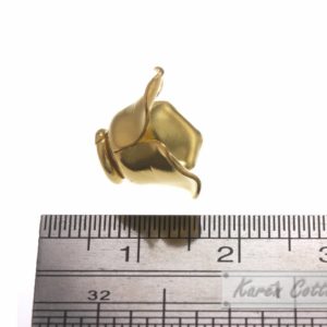 Alternative view of Karen Hill Tribe Silver Plain Rose Flower Bead : B11-001G