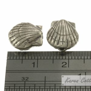 Alternative view of Karen Hill Tribe Silver Deep Sea ARK Shell Bead : B22-023