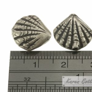 Alternative view of Karen Hill Tribe Silver Deep Sea ARK Shell Bead : B22-024