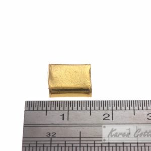 Alternative view of Karen Hill Tribe Silver Plain Flat Square Bead : B32-102G