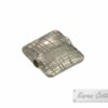 Karen Hill Tribe Silver Brushed Flat Square Bead : B32-108