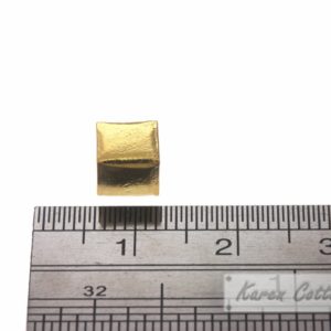 Alternative view of Karen Hill Tribe Silver Plain Cube Bead : B32-112G