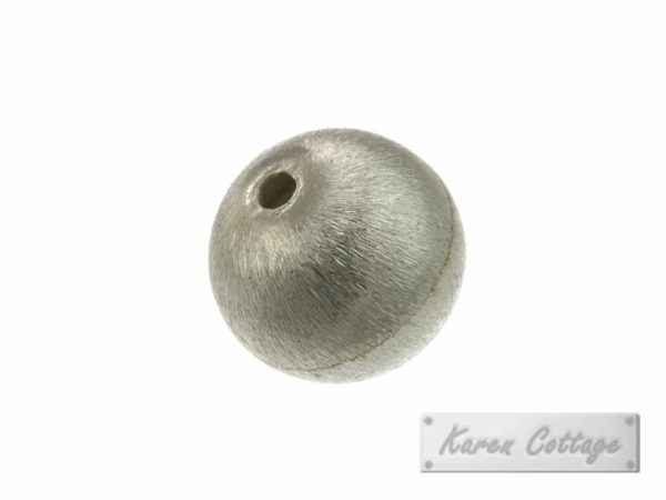 Karen Hill Tribe Silver Brushed Ball Bead : B33-014