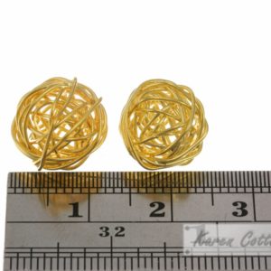 Alternative view of Karen Hill Tribe Silver Nesting Wire Ball Bead : B33-025G