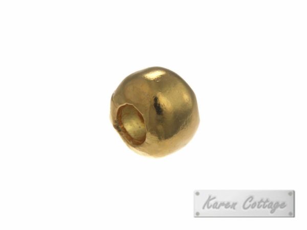 Karen Hill Tribe Silver Plain Hallow Ball Bead : B33-102G