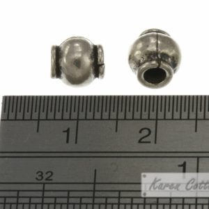 Alternative view of Karen Hill Tribe Silver Plain Hallow Ball with Bar Bead : B33-116