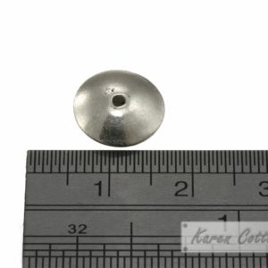 Alternative view of Karen Hill Tribe Silver Plain Disk Bead : B34-102
