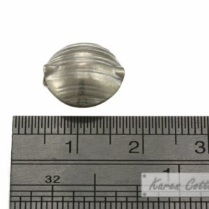 Alternative view of Karen Hill Tribe Silver Line Engraved Disk Bead : B34-114