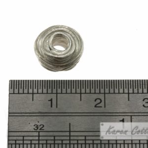 Alternative view of Karen Hill Tribe Silver Wire Cylinder Bead : B37-102