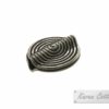 Karen Hill Tribe Silver Spiral Engrave Flat Disk Bead : B41-104