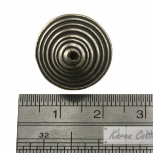 Alternative view of Karen Hill Tribe Silver Tribal Spiral Disk Bead : B44-102