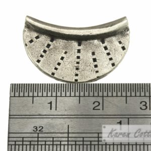 Alternative view of Karen Hill Tribe Silver Tribal Flat Arc Bead : B44-113
