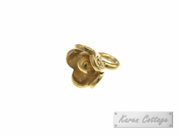 Karen Hill Tribe Silver Young Daisy Flower Charm : C11-075G