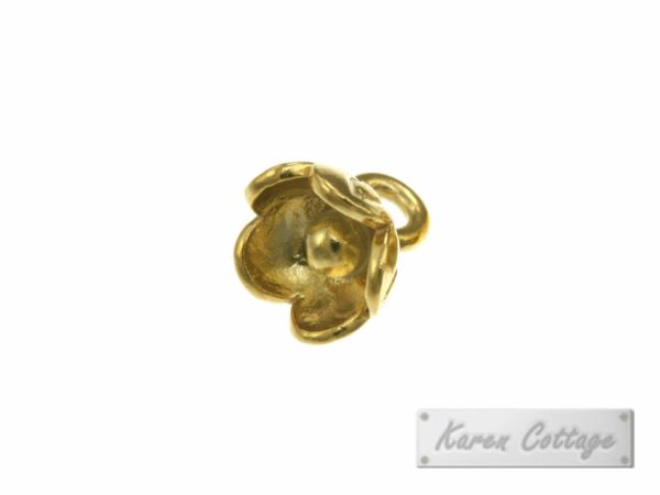 Karen Hill Tribe Silver Young Daisy Flower Charm : C11-076G