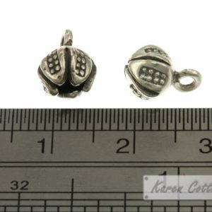 Alternative view of Karen Hill Tribe Silver Bullet Printed Daisy Charm : C11-085