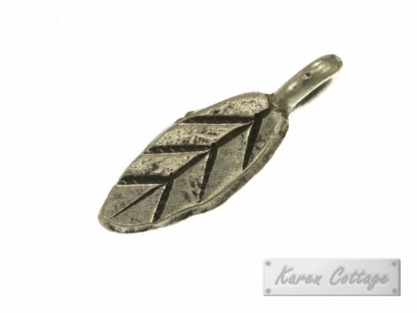 Karen Hill Tribe Silver Tiny Leaf Charm : C12-001