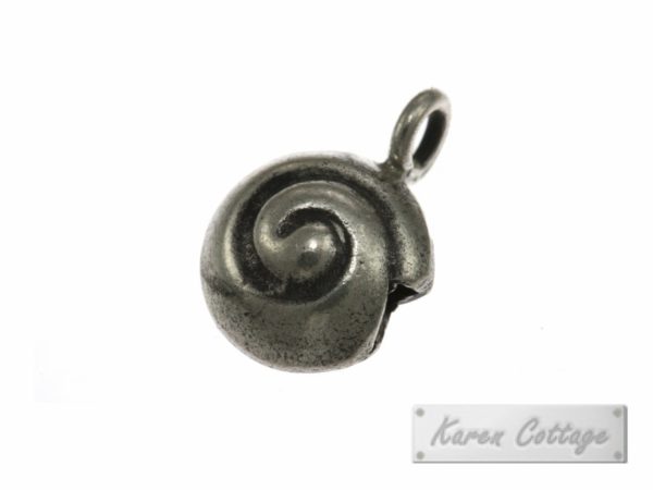 Karen Hill Tribe Silver Spiral Snail Charm : C22-003