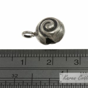 Alternative view of Karen Hill Tribe Silver Spiral Snail Charm : C22-003