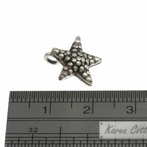 Alternative view of Karen Hill Tribe Silver Starfish Charm (back ring) : C22-104