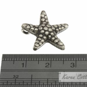 Alternative view of Karen Hill Tribe Silver Starfish Charm (back ring) : C22-105