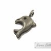 Karen Hill Tribe Silver Plain Dolphin Charm : C22-114