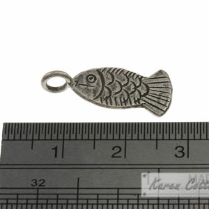 Alternative view of Karen Hill Tribe Silver Flat Seafish Charm : C22-117
