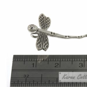 Alternative view of Karen Hill Tribe Silver Double Wing Dragonfly Charm : C23-008