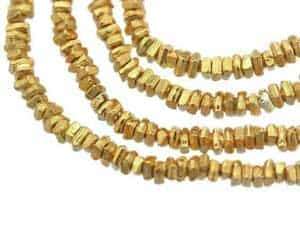 Karen hill tribe Rose Gold Vermeil Style 20 Plain Disc Beads 4x1 mm.