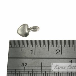 Alternative view of Karen Hill Tribe Silver Plain Tiny Flat Heart Charm : C31-001