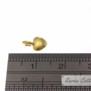 Alternative view of Karen Hill Tribe Silver Plain Tiny Flat Heart Charm : C31-001G