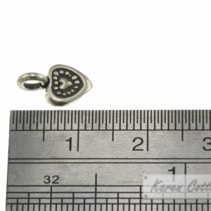 Alternative view of Karen Hill Tribe Silver Trinal Heart Flat Heart Charm : C31-032