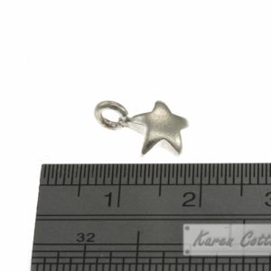 Alternative view of Karen Hill Tribe Silver Plain Star Charm : C32-016