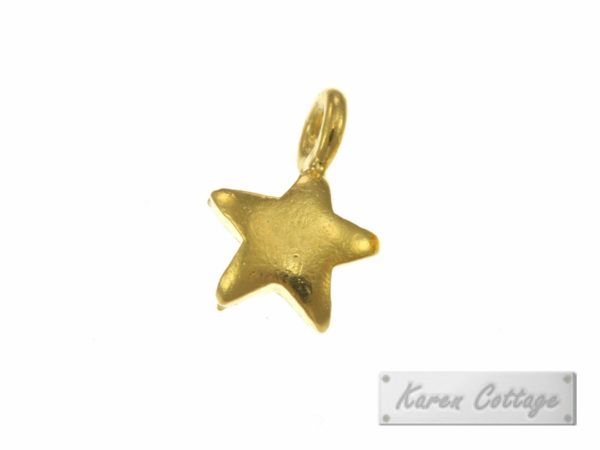 Karen Hill Tribe Silver Plain Star Charm : C32-016G