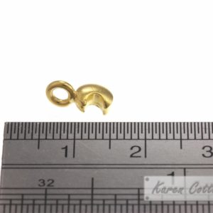 Alternative view of Karen Hill Tribe Silver Tiny Plain Crescent Moon Charm : C32-018G