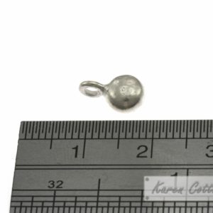 Alternative view of Karen Hill Tribe Silver Plain Solid Ball Charm : C32-021