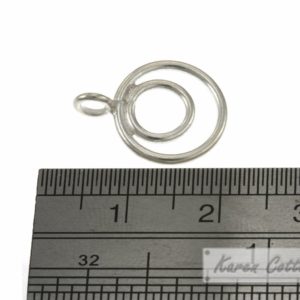 Alternative view of Karen Hill Tribe Silver Double Plain Wire Ring Charm : C32-023