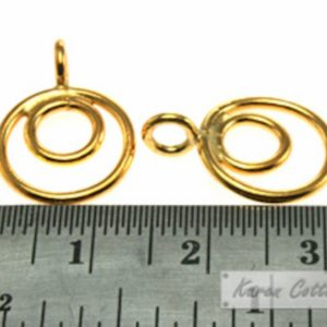 Alternative view of Karen Hill Tribe Silver Double Plain Wire Ring Charm : C32-023G