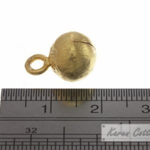 Alternative view of Karen Hill Tribe Silver Flower Printed Bell Ball Charm : C33-104G
