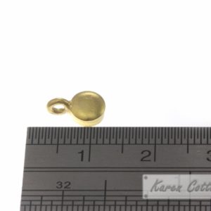 Alternative view of Karen Hill Tribe Silver Plain Flat Tiny Round Charm : C34-002G