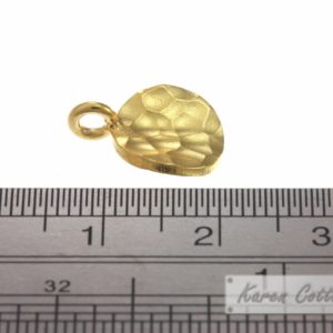 Alternative view of Karen Hill Tribe Silver Curve Hammered Round Charm : C34-004G