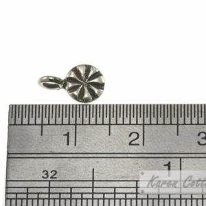 Alternative view of Karen Hill Tribe Silver Flat SunShine Printed Round Charm : C34-007