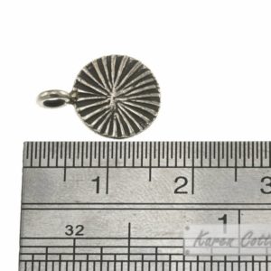 Alternative view of Karen Hill Tribe Silver Flat SunShine Printed Round Charm : C34-008