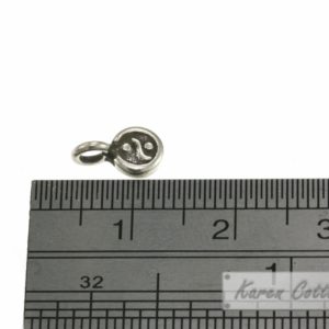 Alternative view of Karen Hill Tribe Silver Yin-Yang Flat Round Charm : C34-017