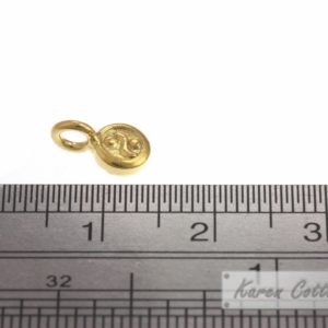 Alternative view of Karen Hill Tribe Silver Yin-Yang Flat Round Charm : C34-017G