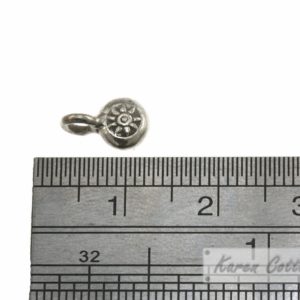 Alternative view of Karen Hill Tribe Silver SunShine Printed Tiny Round Charm : C34-030
