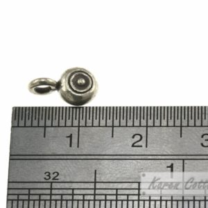 Alternative view of Karen Hill Tribe Silver Eye Printed Tiny Round Charm : C34-035