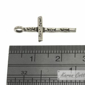 Alternative view of Karen Hill Tribe Silver Tribal Round Wire Cross Charm : C37-008