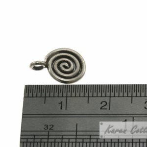 Alternative view of Karen Hill Tribe Silver Wire Swirl Charm : C44-003