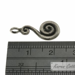 Alternative view of Karen Hill Tribe Silver Solid Wire S-Swirl Charm : C44-016