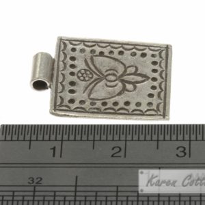 Alternative view of Karen Hill Tribe Silver Butterfly talisman pendant : D60-003